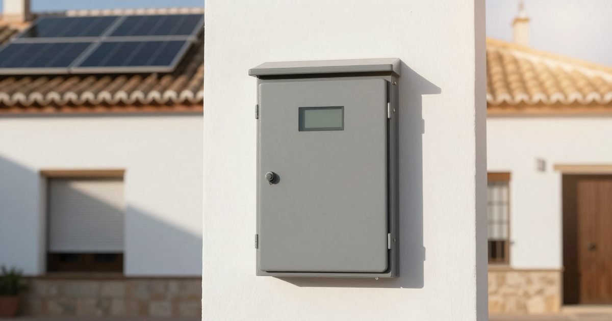 Contador eléctrico y cuadro de protecciones de una vivienda